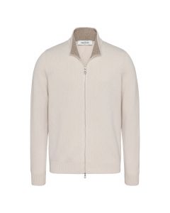 Gran Sasso jacket zip knitted ecru