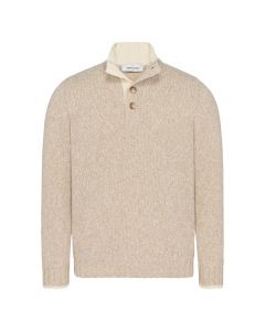 Gran Sasso button mock beige melange