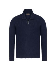 Gran Sasso jacket zip navy blue