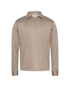 Valenza supima ls polo zip lead grey