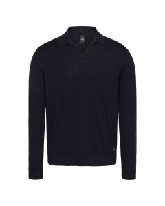 Wahts open collar polo ls night blue