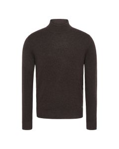 Wahts mockneck pullover dark brown