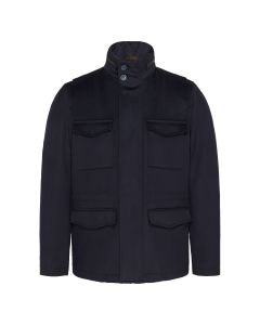Herno woven jacket wool/Cahmere navy