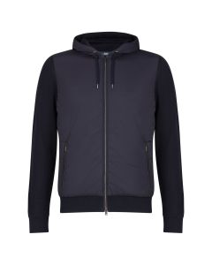 Herno hybride jacket hooded navy