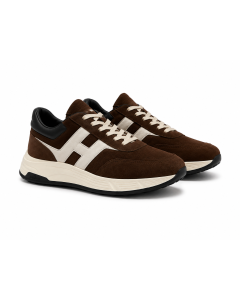 Hogan hyperlight suede brown, white H