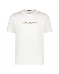 C.P. Company heren logo t-shirt gauze white