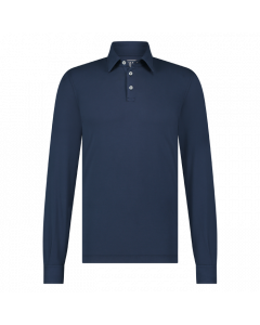 Fedeli, polo long slve alby jersey navy
