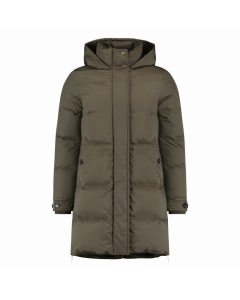 Woolrich dames Alsea puffy parka dark green