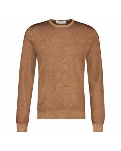 Gran Sasso heren knit ronde hals cognac