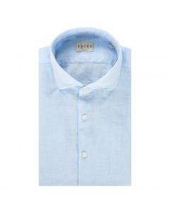 Xacus heren overhemd linnen licht-blauw.