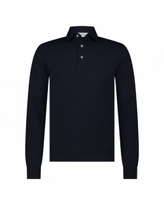 Gran Sasso polo merino marine