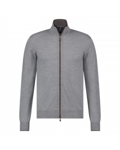 Gran Sasso zip vest merino grijs