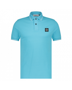 Stone Island heren polo corta slimfit turqoise