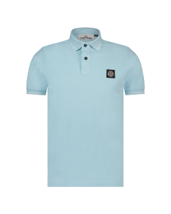 Stone Island heren short sleeve polo shirt aqua