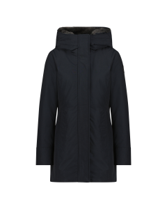 Woolrich dames boulder faux fur parka dark navy
