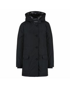 Woollrich high collar parka dark navy