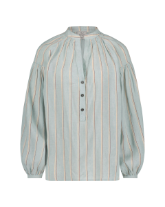 Woolrich dames blouse licht bl stripe