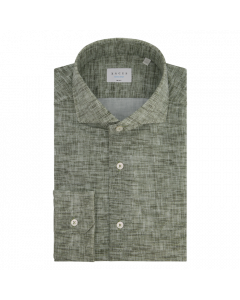 Xacus heren overhemd linnenlook groen