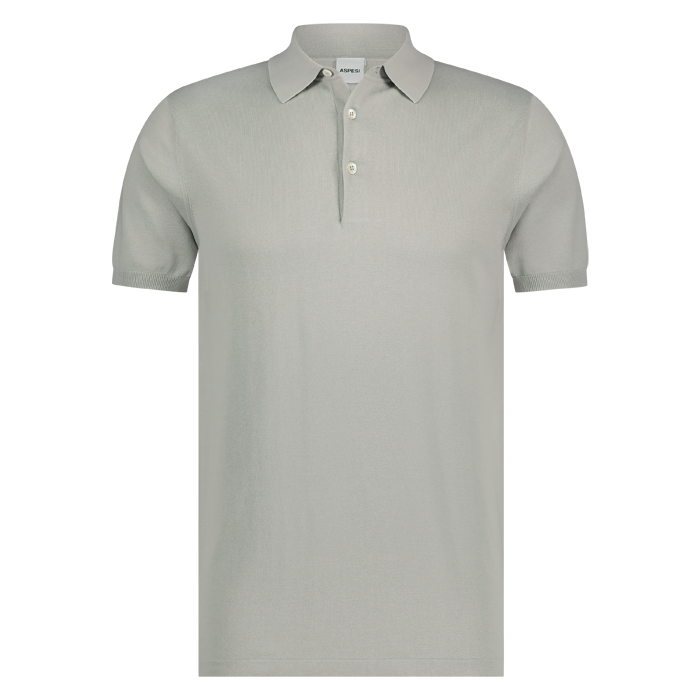 Aspesi heren knit polo grey