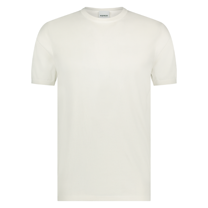 Aspesi heren t shirt knit pullover white