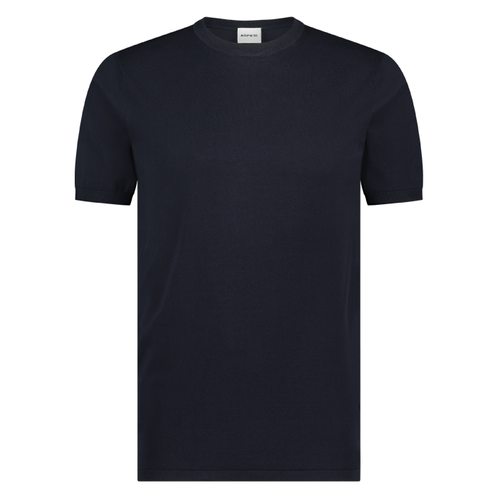 Aspesi heren t shirt knit pullover navy