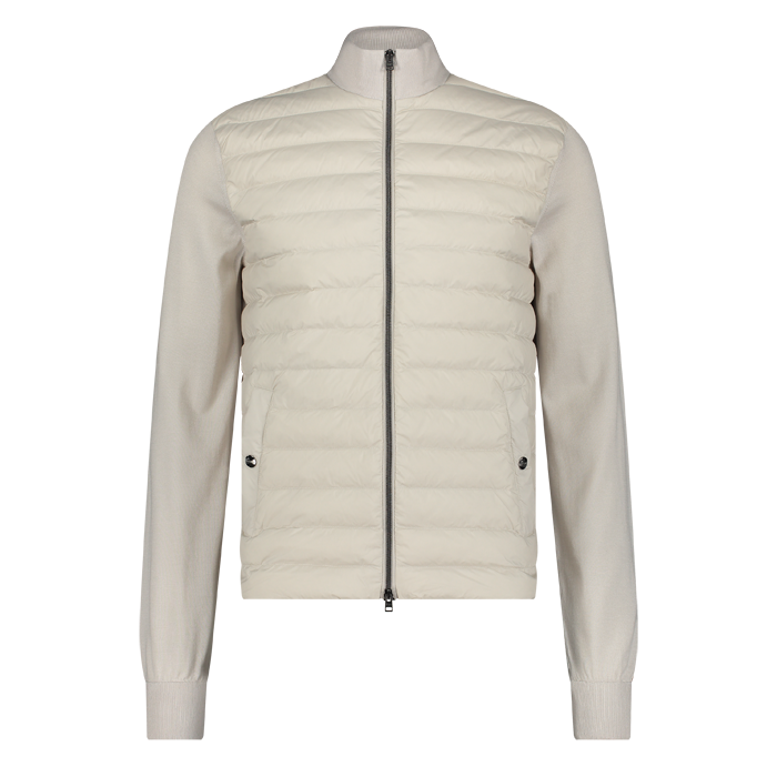 Herno heren jas cardigan wool silk nylon grey