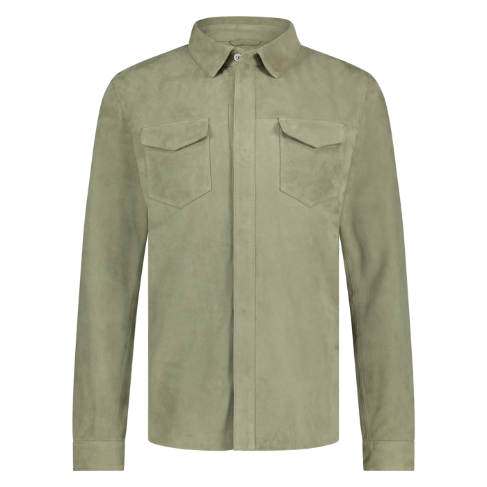 Alter Ego Overshirt Robert sage green, suede