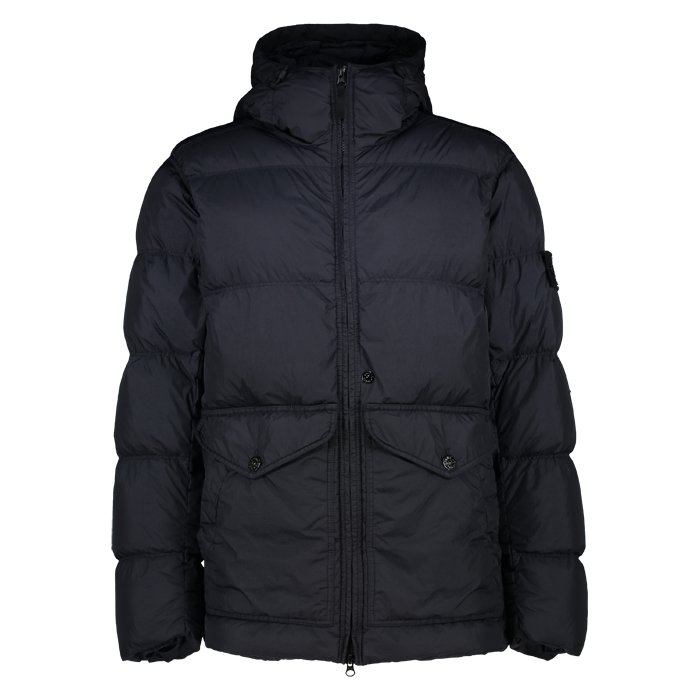 Giubbotto vera piuma navy blue