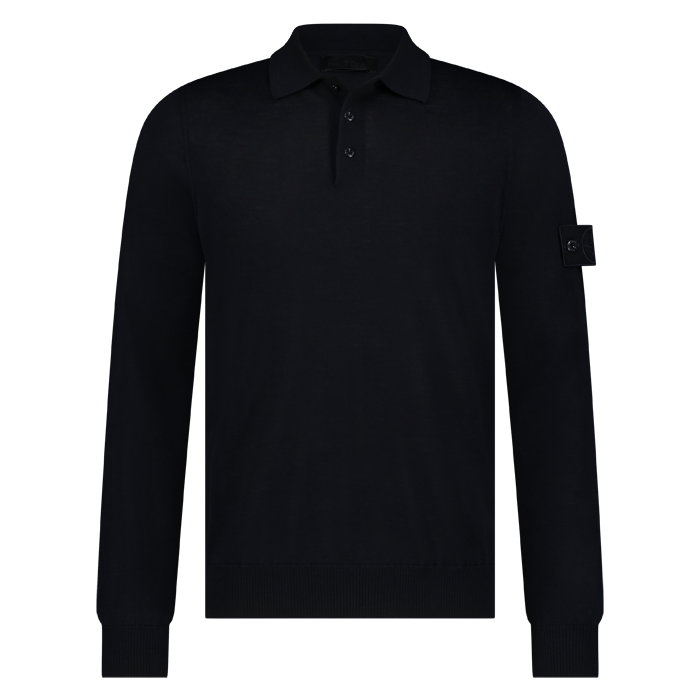 Stone Island LS polo navy blue