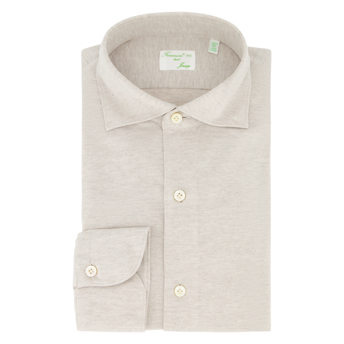 Finamore camicia heren pique zand