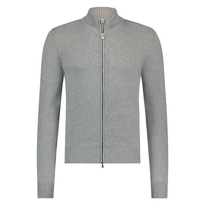 Gran Sasso zip cardigan light grey