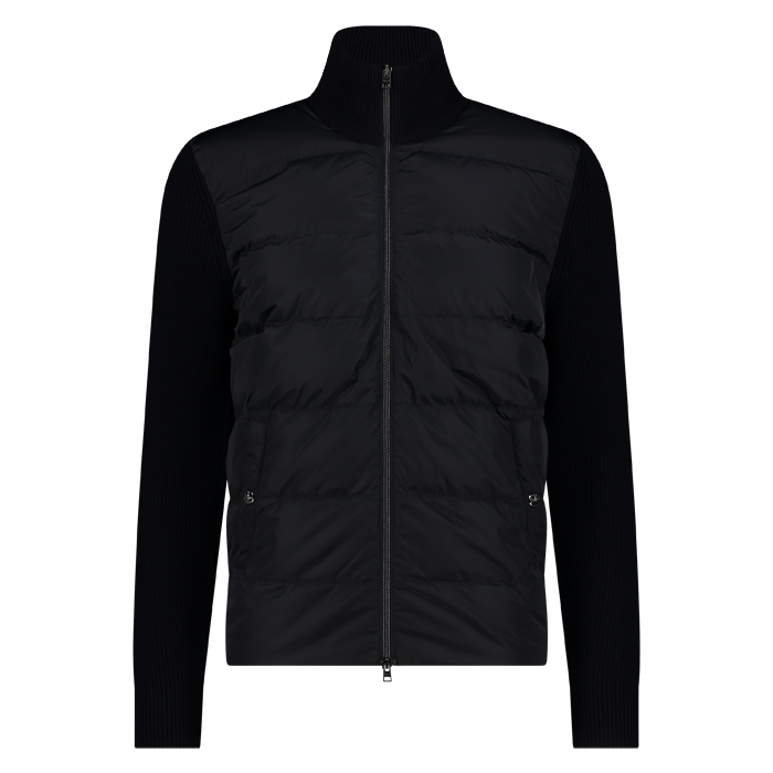 Herno cardigan in maglia e nylon imb marine