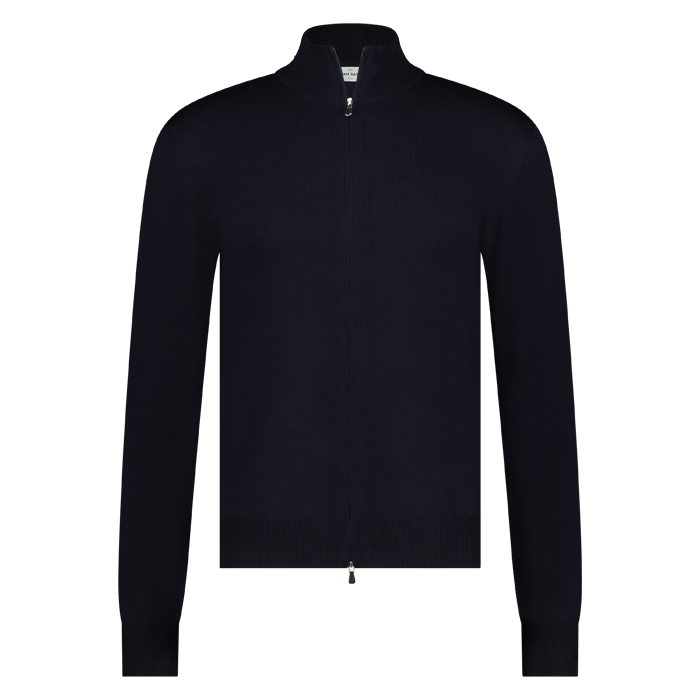 Gran Sasso jacket zip navy blue