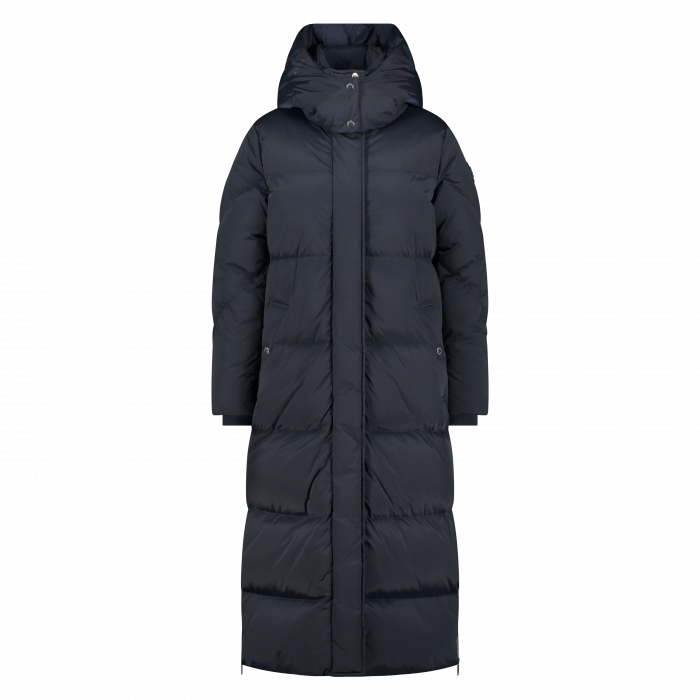 Woolrich Aurora long parka melton blue