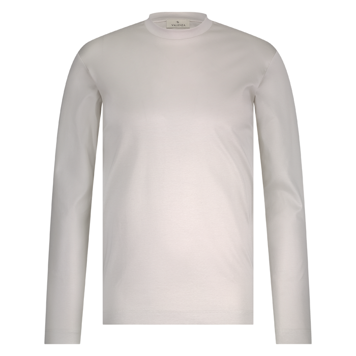 Valenza T-shirt Long slve supima pearl grey
