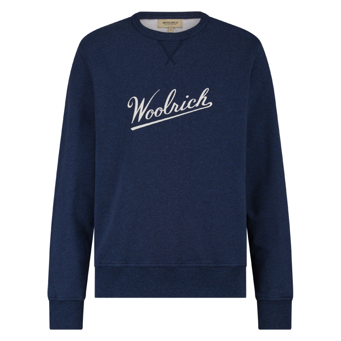 Woolrich logo sweat,mouline crewneck