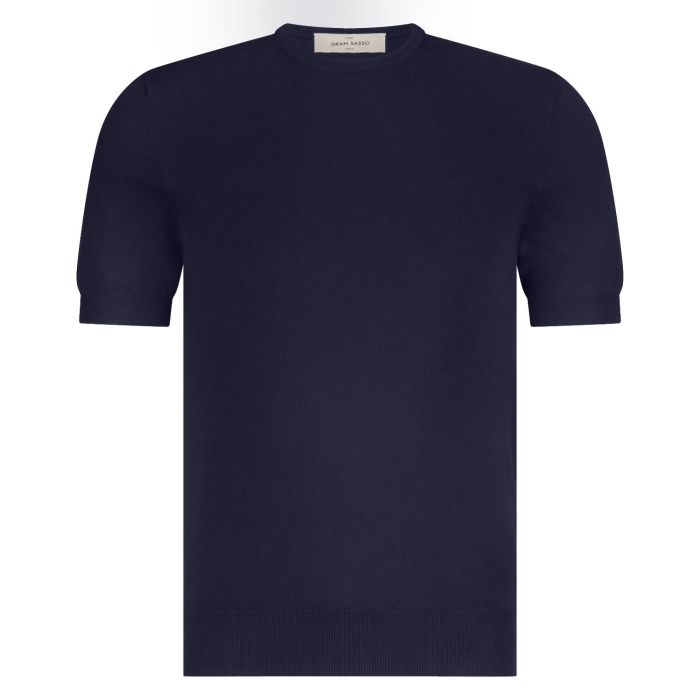 Gran Sasso T shirt eco organic royal navy