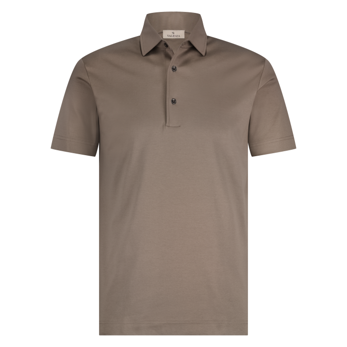 Valenza heren polo supima taupe