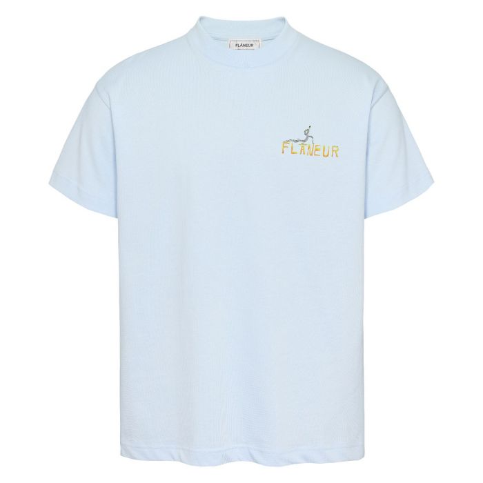 Flaneur passage of time t-shirt light bleu