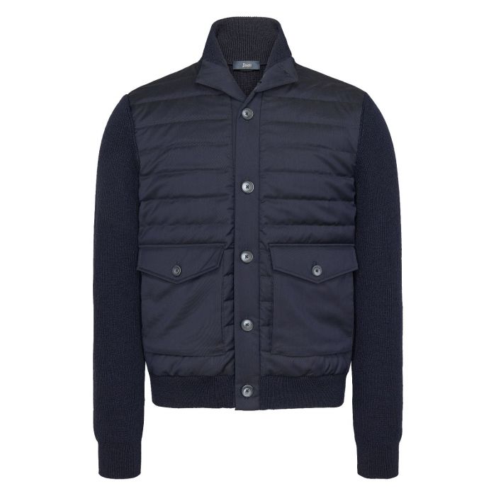 Herno Men's knitted jacket navy blue