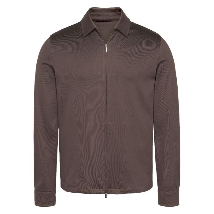 Valenza heavy supima overshirt ebony brown