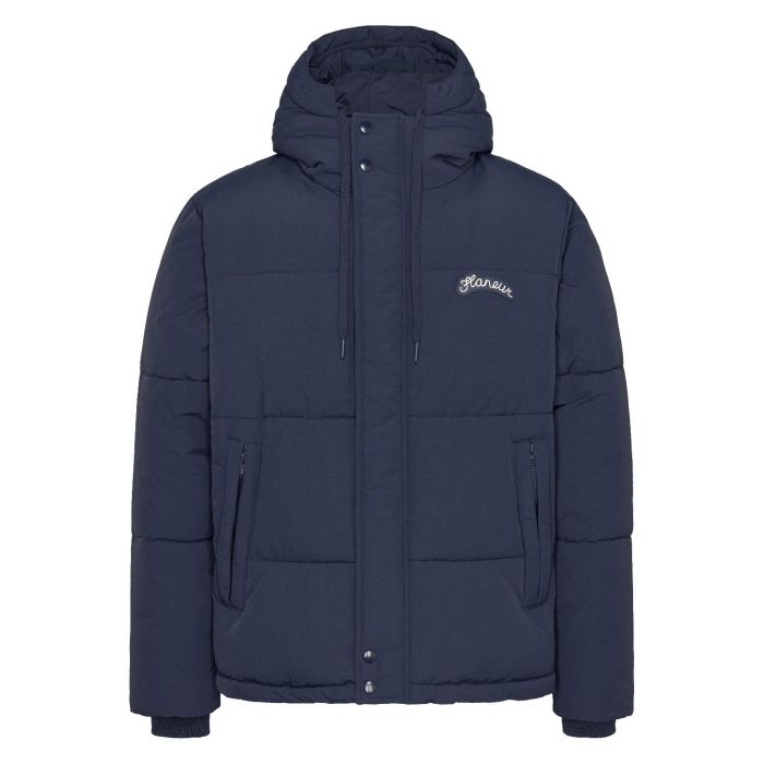 Flaneur signature puffer jacket marine