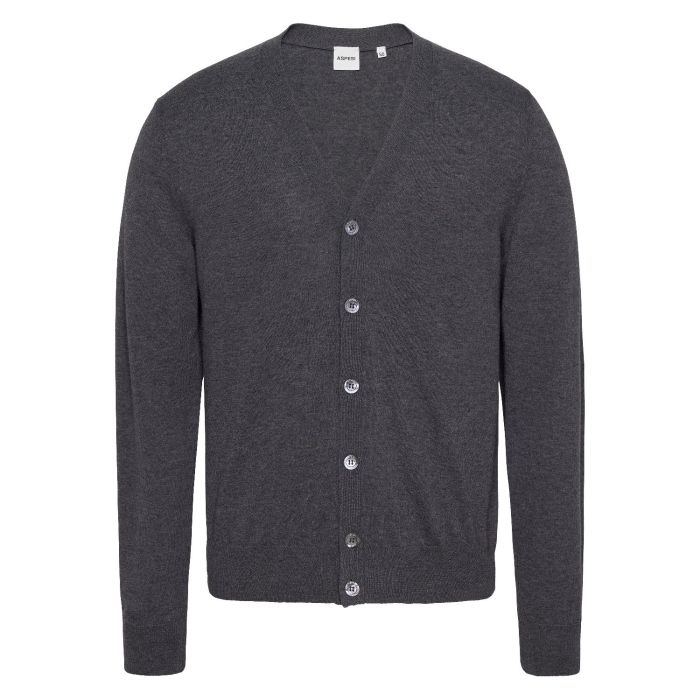 Aspesi cardigan wol/cashmere antracite