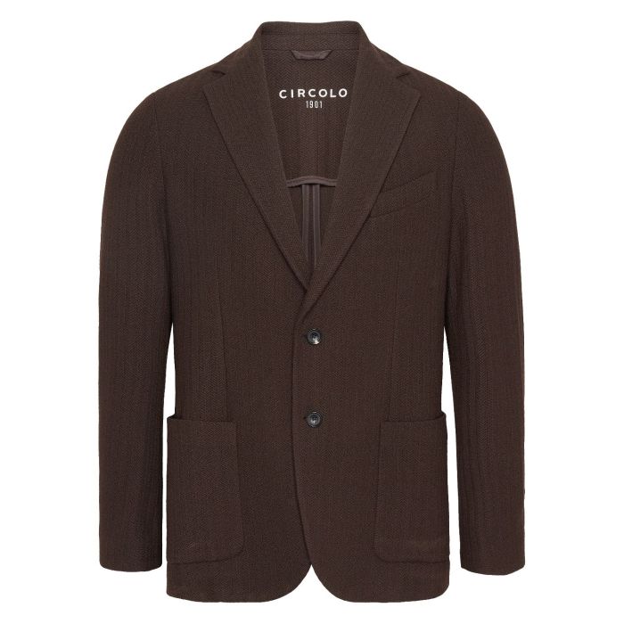 Circolo knit wool colbert coffee brown