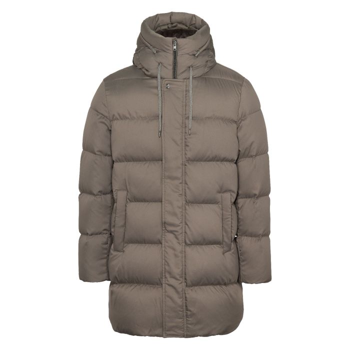 Herno down coat long coffee brown