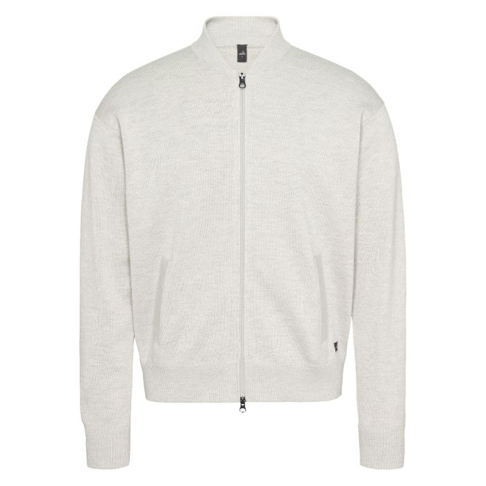 Wahts knitted bomber light grey melange