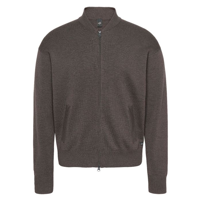 Wahts knitted bomber dark brown