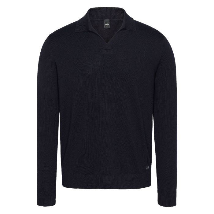 Wahts open collar polo ls night blue