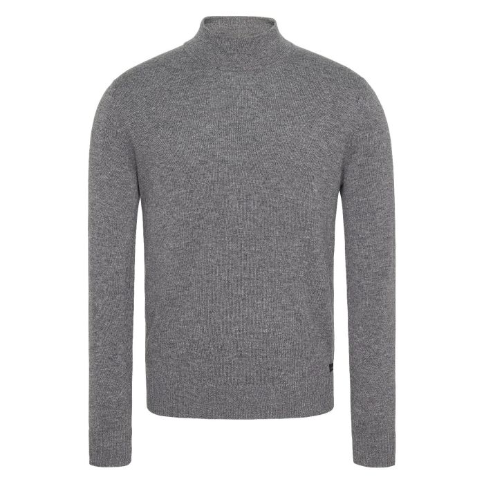 Wahts mockneck pullover mid grey