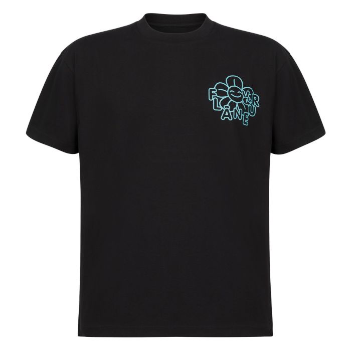 Flaneur Happy Flower T-shirt black